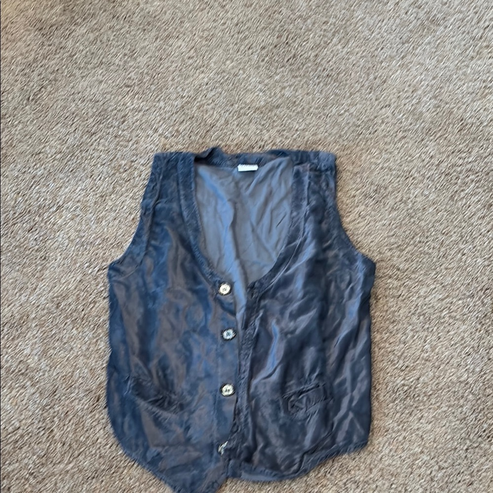 Stylish Teal CP Shades Button-Up Vest